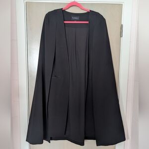 Eloquii Black Cape Blazer Long 18